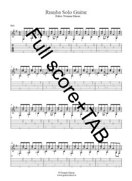 Rumba Solo Guitar Score + TAB Rumba Solo Guitar Score + TAB